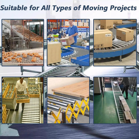 Heavy Duty Gravity Conveyor Roller Track Loader With Spring Press In Mount For Zero Sweat Warehouse Workhorse Easy Install Industrial Setup 11.8 Inch Long One Inch Diameter Tube