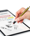 No Plug Needed Jumbo Digital Stylus Pen With Eraser For Touchscreens in use, ergonomic triangular grip, sketching on tablet.
