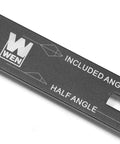 Close-up of laser-etched scale on Sturdy Aluminum Angle Finder And Miter Bevel Gauge For Woodworkers, tracks custom angles.