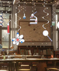 40 Pack Science Hanging Decorations For Kids Birthday Parties And STEM Classrooms, Beaker And Atom Themed Ceiling Danglers