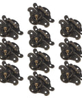 Old School Vintage Jewelry Box Hasp Latch Set With Screws Zinc Alloy Antique Cabinet Locks Noiseless 10 pieces
