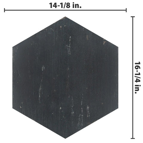 Retro Hex Nero Porcelain Tile For Floors And Walls Dope Hex Pattern Glazed Textured Finish With Low Sheen Grade 1 Quality