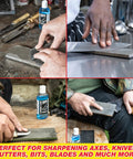 Pro Grade Diamond Sharpening Kit With 300 And 1000 Grit Diamond Bench Stone Lapping Fluid used on various tools