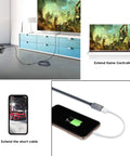USB 3.0 Extension Cable 1 Foot Long Type A Male To Female Extender For Fast 5Gbps Data Transfer Awesome For PlayStation And Oculus VR USB Flash Drives Card Readers External Hard Drives Keyboards Printers, braided cable used with game controller and phone