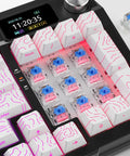 Blue Mechanical Keyboard Switches Set 45 Pack 3 Pin Dustproof Clicky 50GF Actuation Great For Gaming Keyboards And 3D Printing Mods Crisp Keystrokes Immersive Typing Experience, blue 3-pin switches in a keyboard