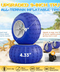 Heavy Duty Beach Wagon With Big All Terrain Wheels For Sand And Grass, 400 Lbs Capacity, 9-inch TPU inflatable tires