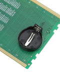 Close-up of DDR4 Memory Diagnostic Tool For Desktop PCs With LED Indicator No Fuss Memory Troubleshooter, visible circuit layout.