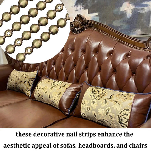 Heavy Duty Brass Upholstery Tack Strips Serving Dapper Decorative Nailhead Trim For Couch Headboard And Swivel Chair Furniture Upgrade To Amp Up Your Interior Design Refresh