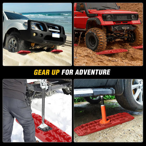 Heavy Duty Off Road Traction Boards With Jack Lift Base For Trucks SUVs Jeeps Tire Recovery Mats For Mud Snow Sand Dunes
