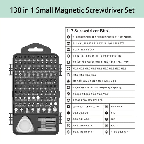 Dope All In One 138 In 1 Precision Screwdriver Set With Magnetic Bits And Portable Case For Electronics And DIY Repair Pro Tool Kit