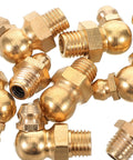 Premium Grease Fitting Assortment Kit With 9 Pieces For Cars And Heavy Machinery Copper Built Universal Compatibility Easy Install Threaded Caps For Hydraulic Maintenance And Lube Points, copper grease fittings