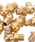 Top Tier 9 Piece Copper Grease Fitting Kit With M8 Threaded Nipples For Cars And Excavators Featuring Easy Installation Golden Color Hydraulic Assortment That Fits Like A Glove brass grease nipples