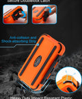 Small Kayak Tackle Box Waterproof Mini Lure Box With Sealed Rubber Gasket showing secure latch and shock-absorbing design