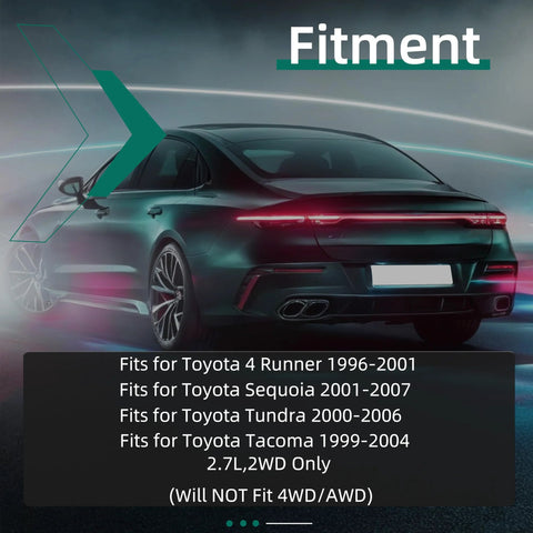 Fitment chart for 2 Front Wheel Bearings To Fit Toyota 4Runner 1996 To 2001 Sequoia 2001 To 2007 Tundra 2000 To 2006 And Tacoma 1999