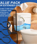 Image showing 3 Pack Toilet Refill Tube And Clip Replacement Kit For Inside Tank with toilet setup.