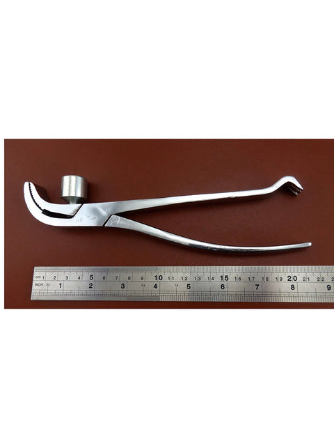 8.9 Inch Leather Craft Cobbler Pincers Hammer Pliers Tool For Shoemaker And Saddler Heavy Duty Handle Grip Jaws With Sharp Teeth