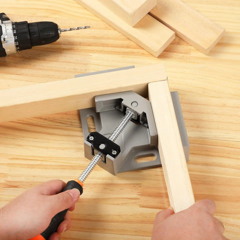 Corner Clamps For Woodworking 2 Pack 90 Degree Right Angle Clamps With Adjustable Swing Jaw Aluminum Alloy Frame built tough