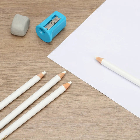 Four Pro Grade Hard Graphite Sketch Pencils 6 Pack For Drawing Art, pre-sharpened, with eraser, sharpener, and drawing paper.