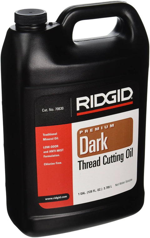 Dark Thread Cutting Oil For Plumbing And Pipes, 1 Gal, Halogen Free, PCB Free, Chlorine Free, Low Odor Anti Mist Formula, Cools Threads During Cutting, Reduces Heat, Prolongs Tool Life