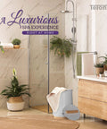 Ultra Large Portable Towel Warmer Bucket Hot Towel Warmer for Bathroom with two 40x70 towels in a modern bathroom setting