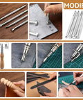 All In One Leather Working Kit For DIY Fans With Storage Bag Pro Grade Stitching Tools Groover Prong Punch Waxed Thread