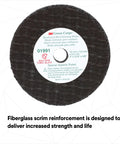 Green Corps Pro Grade Reinforced Weld Grinding Wheel 3 In Diameter, 0.22 In Thick, 3/8 In Arbor, 5 Pack shown with label.