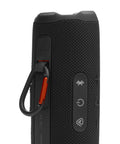 Side view of Bangin Portable Waterproof Speaker With Pro Sound And AI Boost, Deep Bass And Crisp Highs, showing rugged design and buttons.