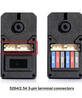 Back view of Beefy 30Kg-Cm 12V Servo Motor With Magnetic Encoder And Position Feedback, showing 5264/2.54 3-pin connectors