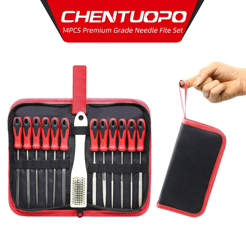 All In One Do It Yourself File Set With Six Steel Files And Six Diamond Files for precision in storage case