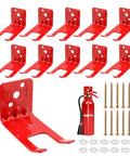 12 Pack Heavy Duty Fire Extinguisher Brackets Universal Wall Mounts With Screws For 5 Lb To 13 Lb Fire Extinguishers Iron Wall Hangers