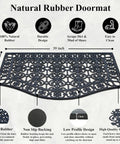 Heavy Duty Rubber Doormat That Stays Put With 12 Pound Weight 24 By 39 Inch Outside Front Door Mat For Mud Dirt Scraper