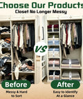 Top Tier Bed Sheet Organizers And Closet Storage Bands Keeps Your Linens Squared Away For Good Includes Labeled Sorters For Twin Full Queen King Sets in organized closet.