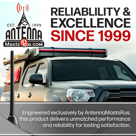 Toyota Tacoma with 6 3/4 Inch Short Rubber Antenna Replacement For 1995 2015 Truck Low Profile Copper Coil