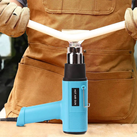 Using Powerful 1200W Heat Gun With Dual Temperature Settings 60C To 500C Heats Up Fast To 932F Includes 2 Nozzles For Crafts Shrink Wrapping