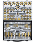 All In One Pro Grade Master Tap And Die Set With Premium Titanium Coating for SAE and Metric Threads from M3 to M16 in metal case