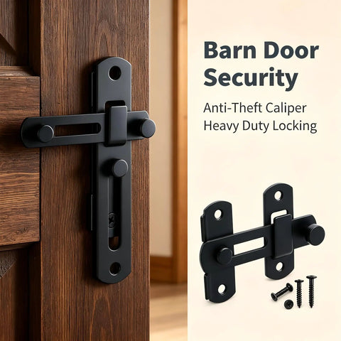 Badass 2 Pack 4 Inch Matte Black Gate Latches Forged From Premium SUS304 Stainless Steel Heavy Duty Rust Proof Farm Gear For Barns And Fences Built Tough With Zero Hassle Anti Theft Caliper Security on wooden door