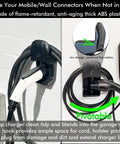 Swivel EV Charger Wall Mount For Tight Spaces Ditch The Cable Mess Keeps 25Ft J1772 Cord Off The Floor mounted on wall