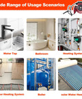 Image showing various scenarios for Heavy Duty Water Circulator Pump 115V 1/6HP 3 Speed Quiet Design for Hydronic and Radiant Floor Heating. 