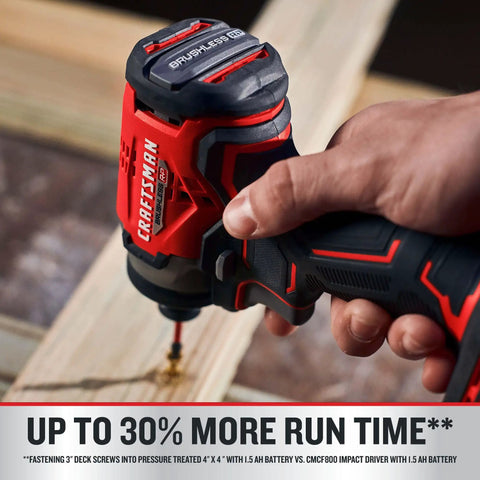 Brushless Cordless Impact Driver With One Quarter Inch Chuck Battery And Charger Included Delivers Up To 1500 In Lbs Torque