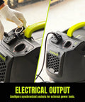 8 Gallon Dust Extractor With Auto HEPA Clean And Remote Control showing electrical output socket configuration for power tools