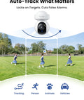 4K Outdoor PTZ Security Camera With WiFi 6, Motion Tracking And Smart Detection in use on a field with auto-tracking capability