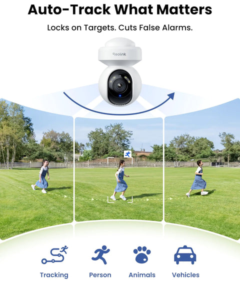 4K Outdoor PTZ Security Camera With WiFi 6, Motion Tracking And Smart Detection in use on a field with auto-tracking capability