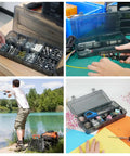 Clear Small Parts Organizer Box With 4 By 12 Compartments, Removable Dividers, ideal for DIY, home workshop, fishing, and crafts.