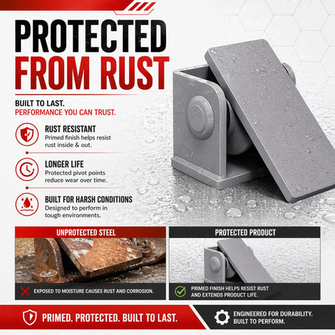 Heavy Duty 2 Piece Greasable Weld On Solid Steel Dump Trailer Hinges For Dump Trucks And Trailers Built Tough For Heavy Loads Easy Lubrication And Maintenance With Grease Fittings Long Lasting Performance, primed rust resistant hinge