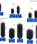 720 Piece Hex Socket Drive Cup Point Set Screws Kit Pro Grade M2 Through M6 In 12 Sizes Carbon Steel Black Grub Screws Layout