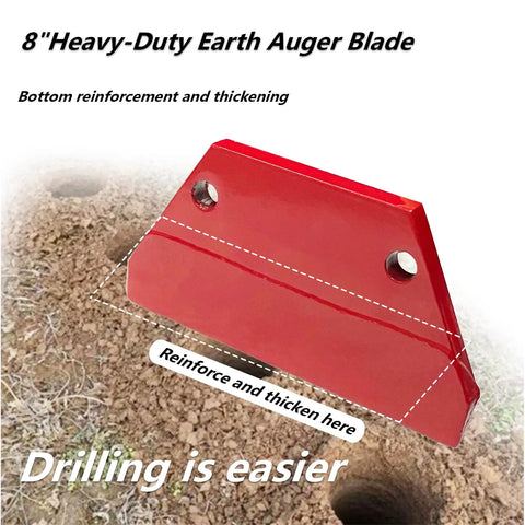 8 Inch Heavy Duty Earth Auger Blade Replacement For Earthquake Auger Built Tough As Nails With Thickened Bottom And Double Reinforcement For Maximum Durability And Long Lasting Performance