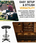 Two Pack Metal Tractor Seats 17.7 By 13.4 Inches Replacement For Lawn Mower, ideal for versatile use including bar stools.