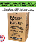 HexaFil Honeycomb Packing Paper For Moving And Shipping Eco Friendly Filler in Self Dispenser Box 16x1800 Feet