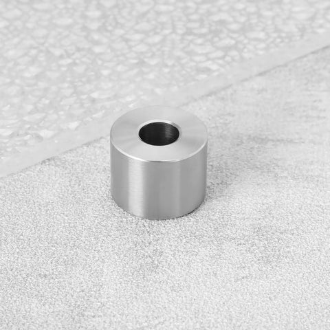 Hardcore Grade Eight Piece 304 Stainless Steel Spacer Sleeves M8 Unthreaded Bushings showing a round bushing with a central hole.