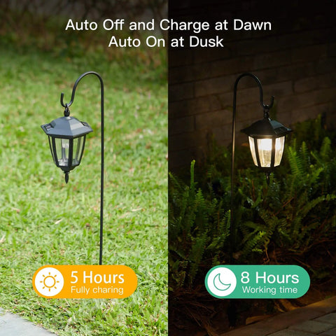 4 Pack Solar Spotlight Lights Outdoor With Remote Control White And Warm White Dual Color LEDs 3 Modes showing day-night effect